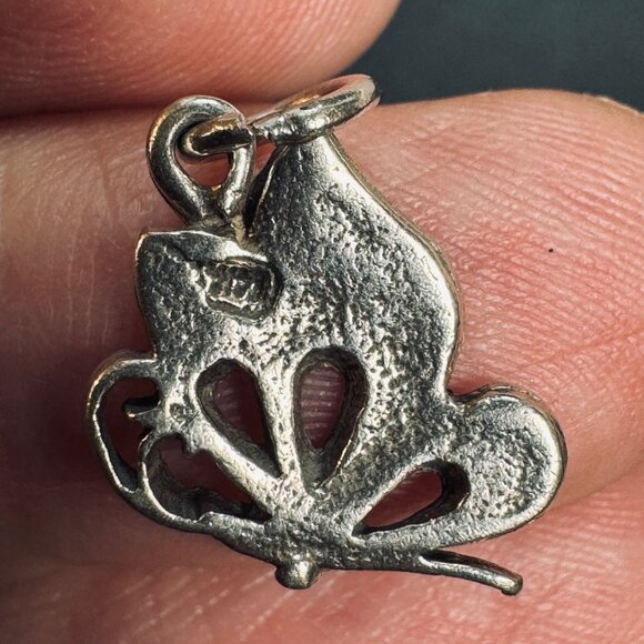 VTG Sterling Silver 925 Profile Butterfly Traditional Charm Size 0.75'' Length - Picture 2 of 6